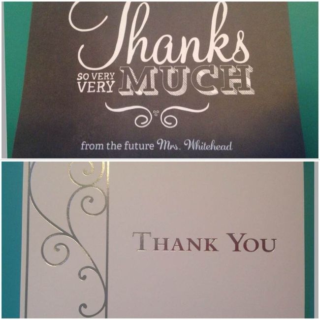 Show me your: Thank You cards (shower or wedding!)