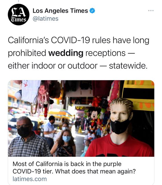 California 2021 brides - covid restrictions/updates - 1