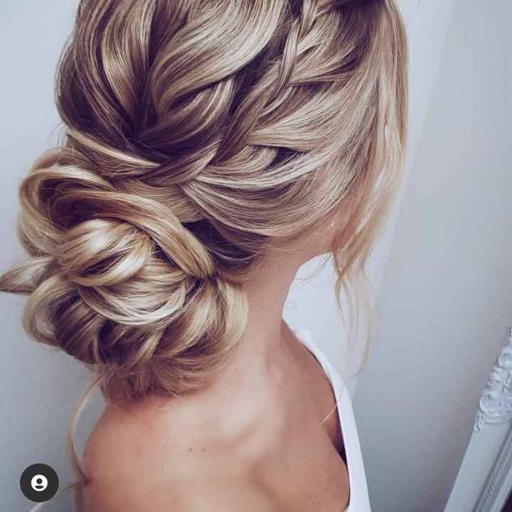 Wedding hair for a dress with a detailed back? - 1