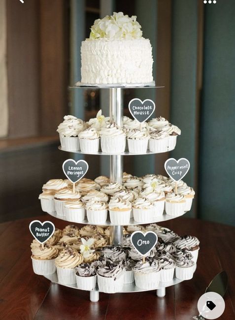 Cream puff tier for us and sheet cake for guests? 2