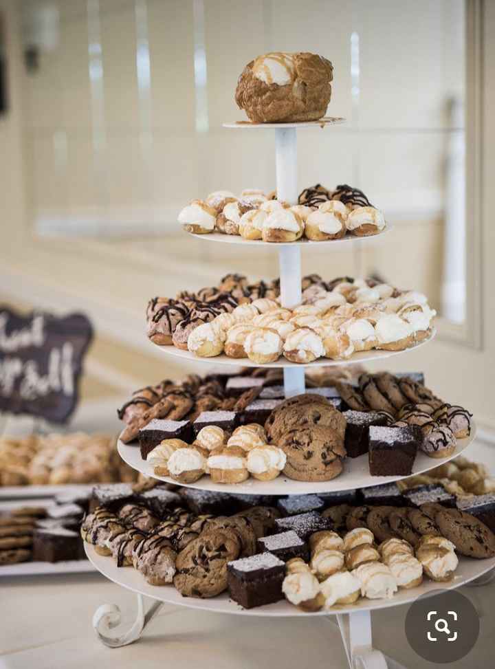 Cream puff tier for us and sheet cake for guests? - 1