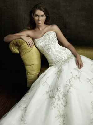 wedding dress  (ball gown)
