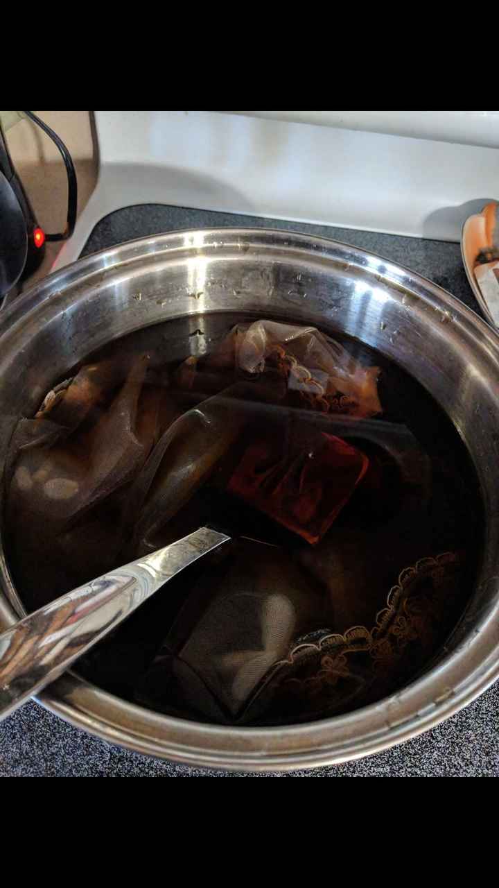 Dying your wedding veil - 3