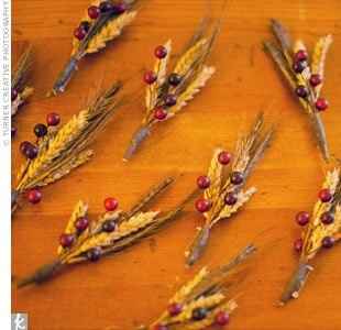 sunflower boutonnieres for the fall