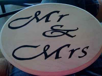 Bride & Groom signs?