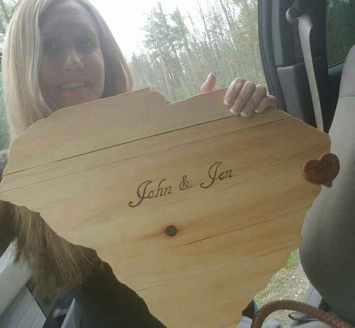 Our hand made guest 'book'