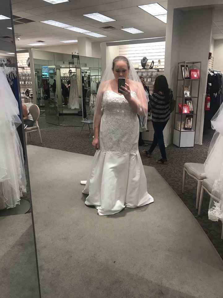Wedding dress at store