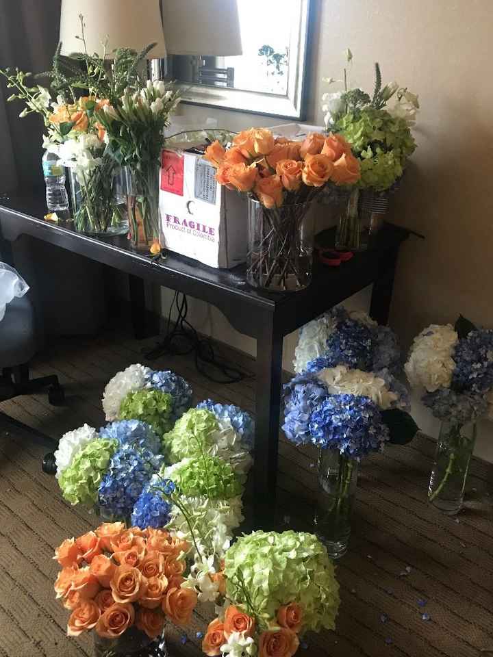 Misc vases arranged at hotel