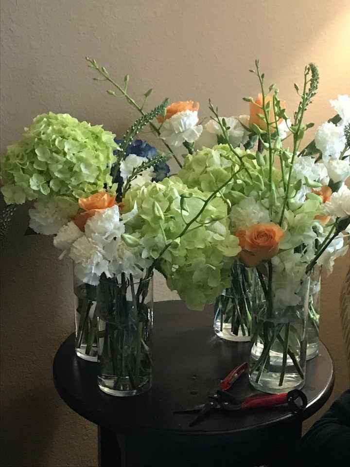 Misc vases arranged @ hotel