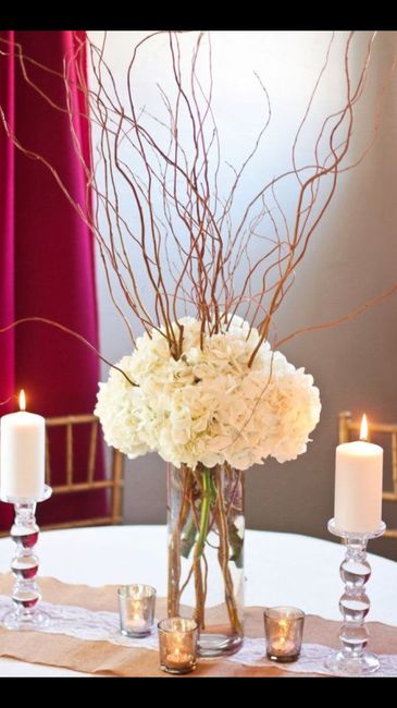 Help! dried branch and fresh flower centerpieces 1