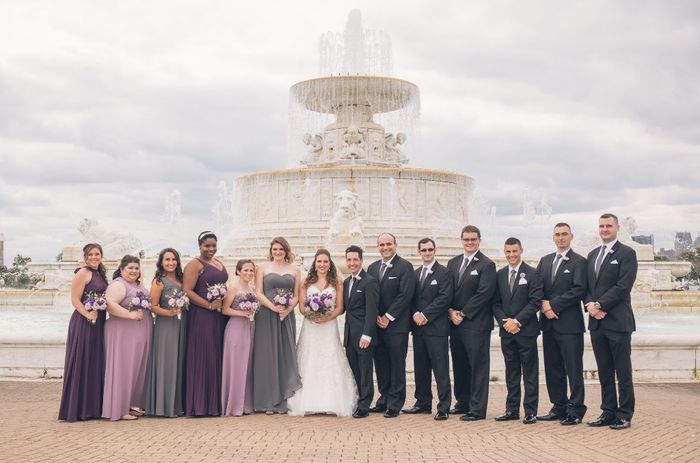 The wedding party on Belle Isle 