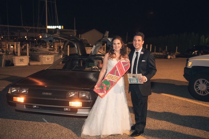 The DeLorean came with props! 