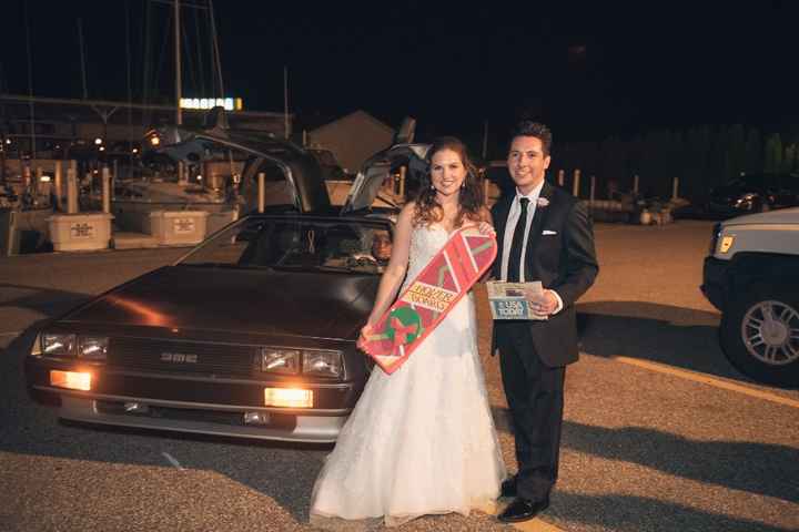 The DeLorean came with props! 