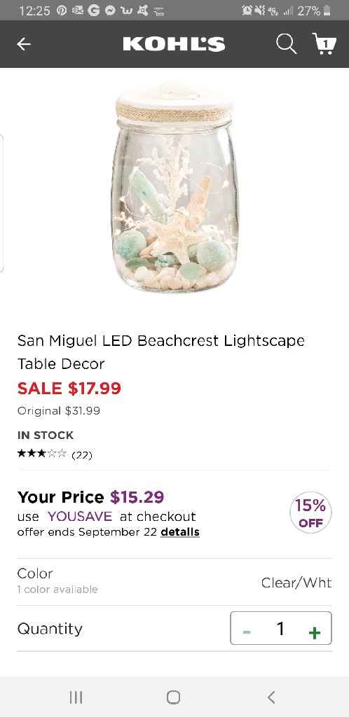 Need help with beach wedding table decor/centerpieces! - 1