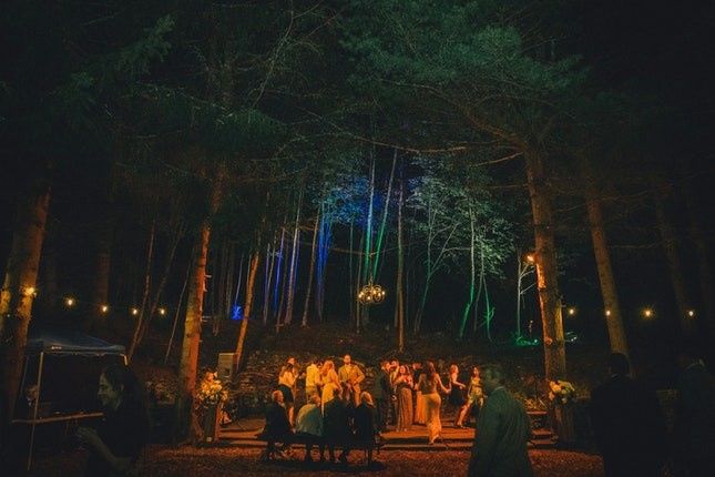 ceremony site is converted into dance floor