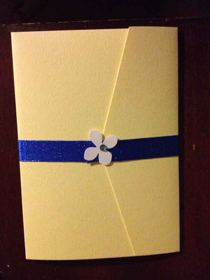 Finished my DIY wedding invitation.  Yay or nay?