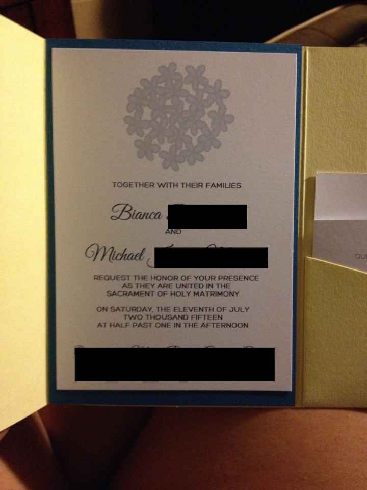 Finished my DIY wedding invitation.  Yay or nay?