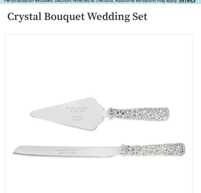 Are you buying a special cake knife and server? 3