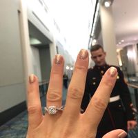 He proposed at the Marine Corps ball!