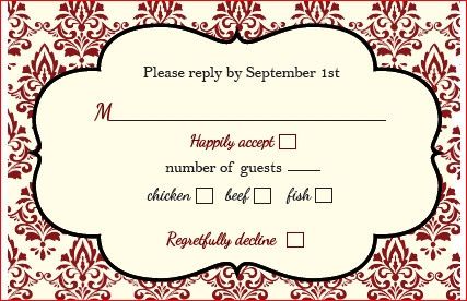 Please show me your RSVP cards!