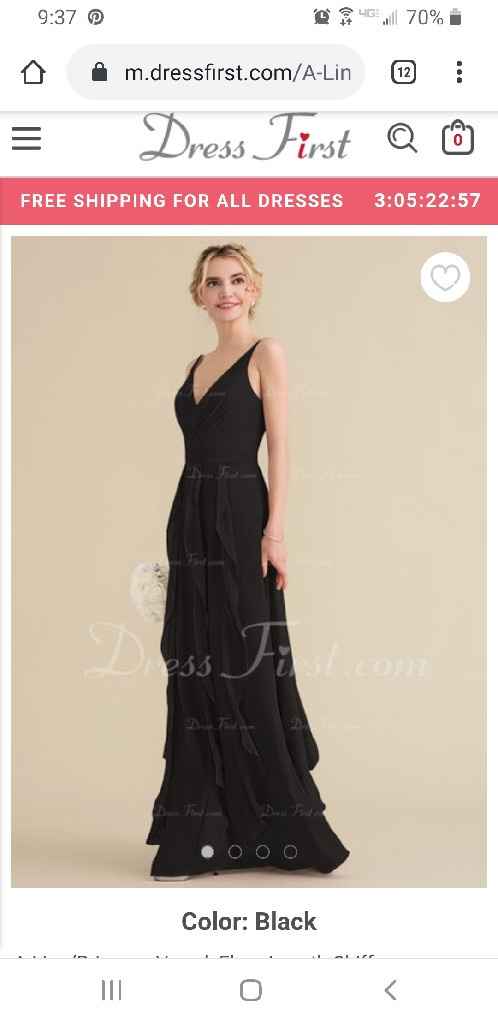 Black dresses for moh and Bridesmaids - 3