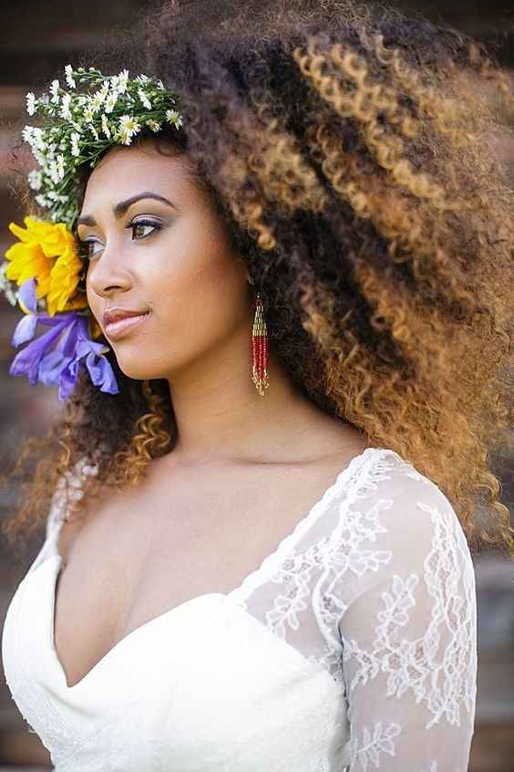Natural hair brides