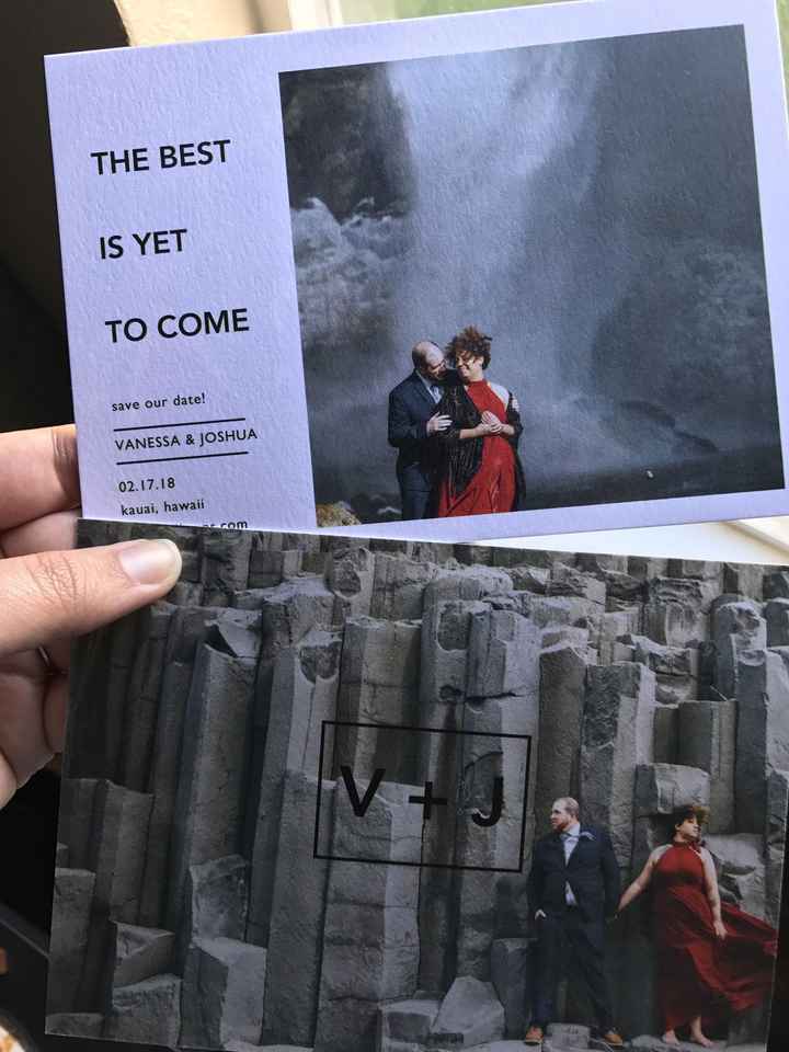 Received and Sent Our Save The Dates!
