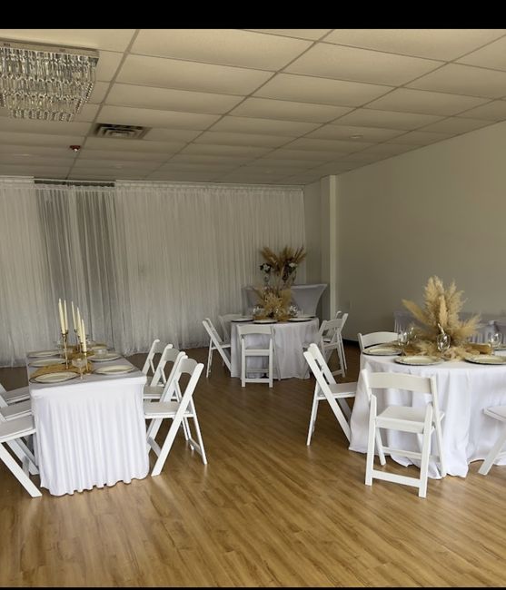 Where can you set up happy hour is your having a room flip from ceremony to reception. Also my venue