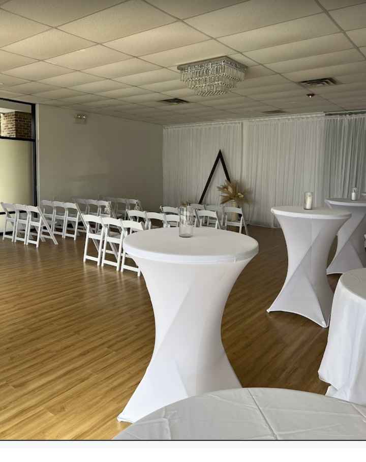 Where can you set up happy hour is your having a room flip from ceremony to reception. Also my venue