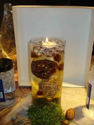 Aqua gems for centerpiece