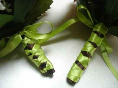 For the ladies wondering about my Ribbon work on my Bouquets! I tried something for you * Pics