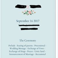 Wedding programs.. wording advice needed!