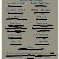 Wedding programs.. wording advice needed!