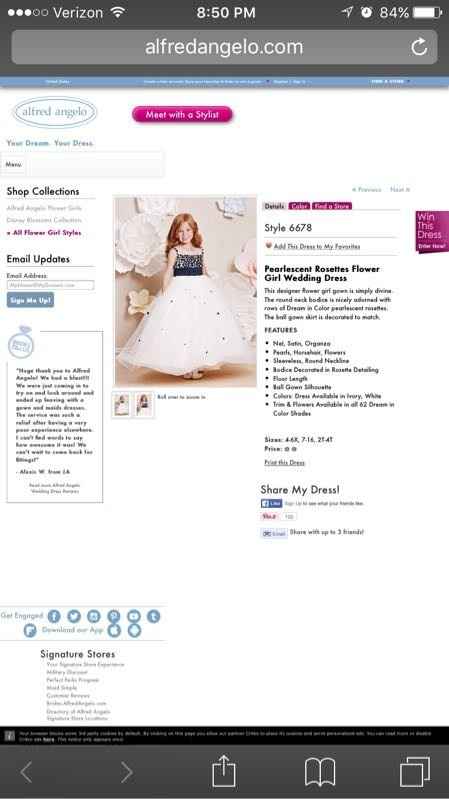alfred angelo 6678 - flower girl