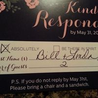 RSVP Craziness- Too late