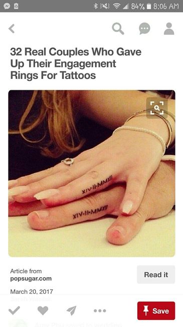 Tattooed Wedding Rings/Bands