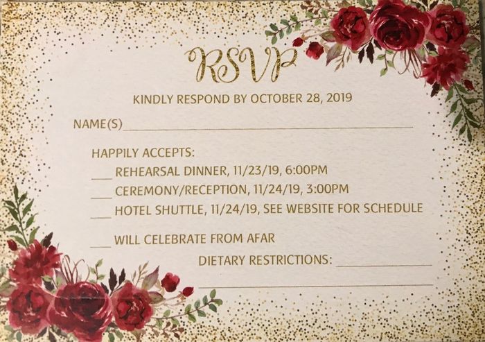 Wedding invitations questions (multiple) 2
