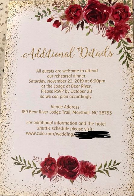 Wedding invitations questions (multiple) 4