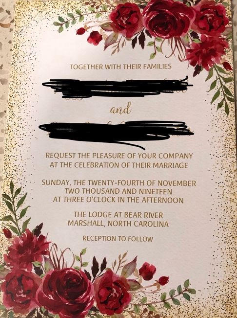 Wedding invitations questions (multiple) 5