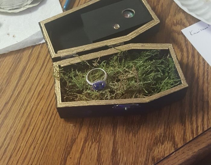 Decorated the ring box