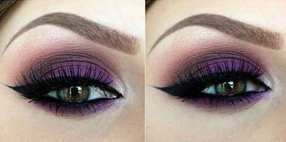 Show me romantic purple makeup ideas!