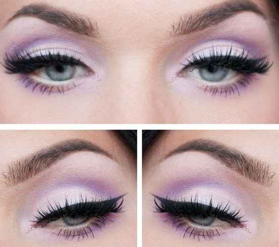 Show me romantic purple makeup ideas!