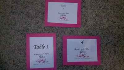 Table Number Designs - Help me choose