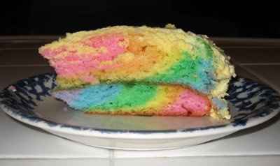 Alright ladies, here's my sad attempt at Rainbow Cake!