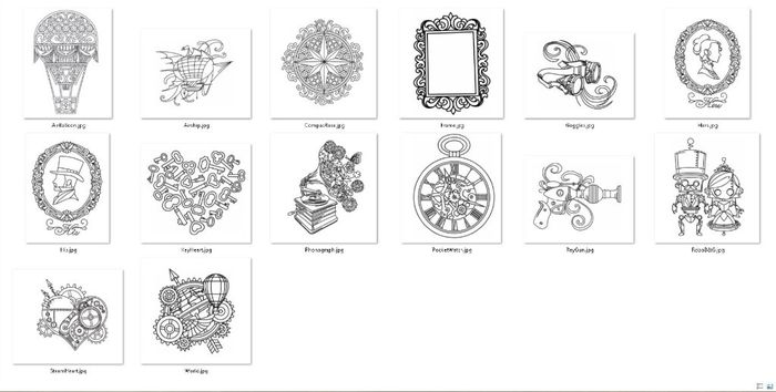 Custom Made, Steampunk Themed Coloring Books For The Kids Activity Corner