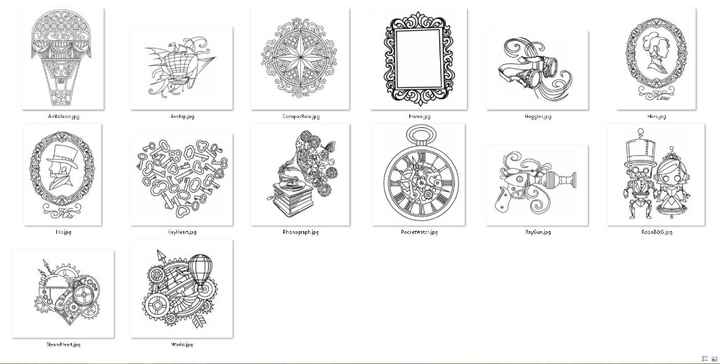 Custom Made, Steampunk Themed Coloring Books For The Kids Activity Corner