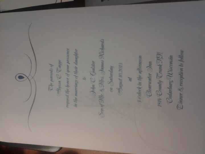 I second guess EVERYTHING! need opinions on invites! (with pictures)