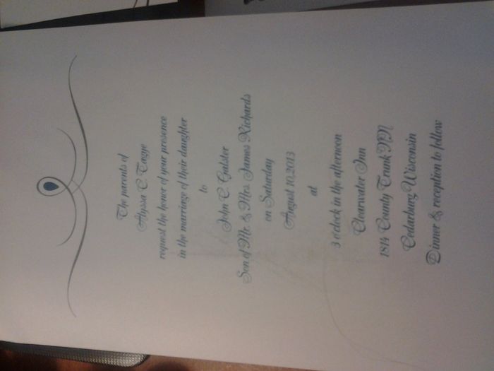 I second guess EVERYTHING! need opinions on invites! (with pictures)