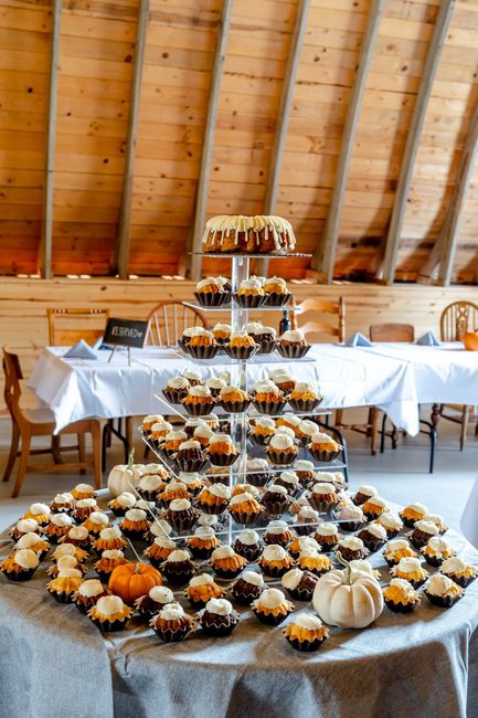 Wedding cake and cupcakes 1