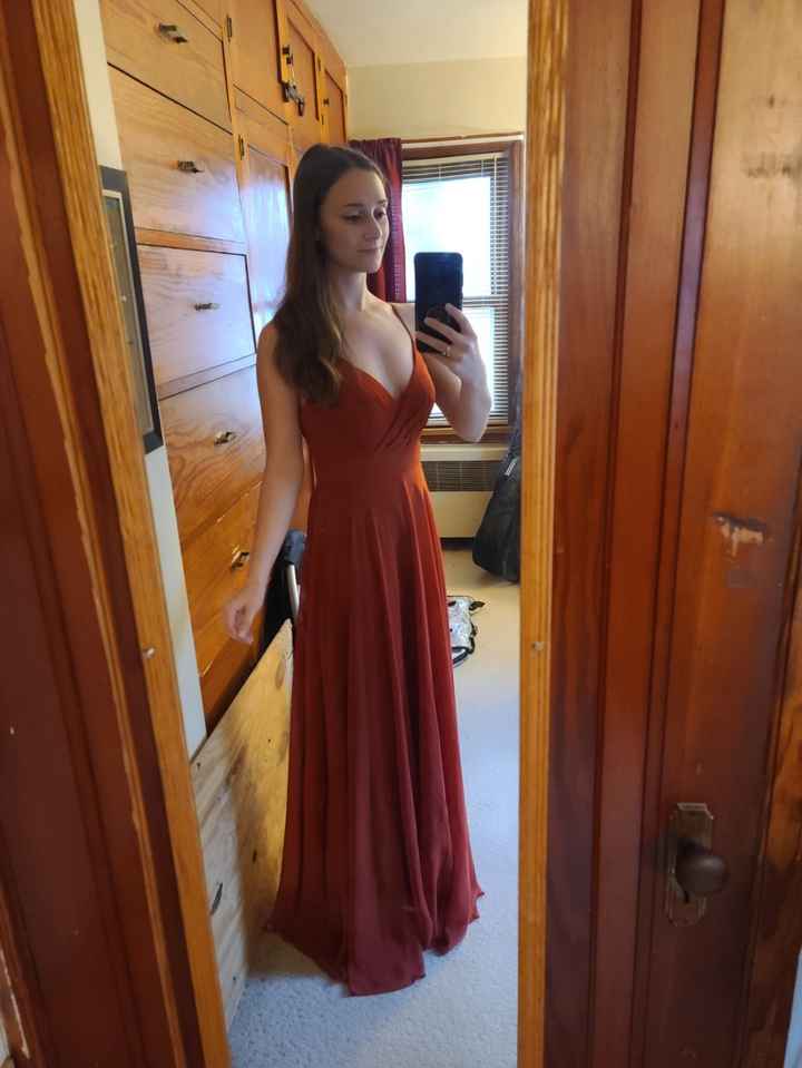 Burnt Orange Bridesmaid Dresses - Help! - 1